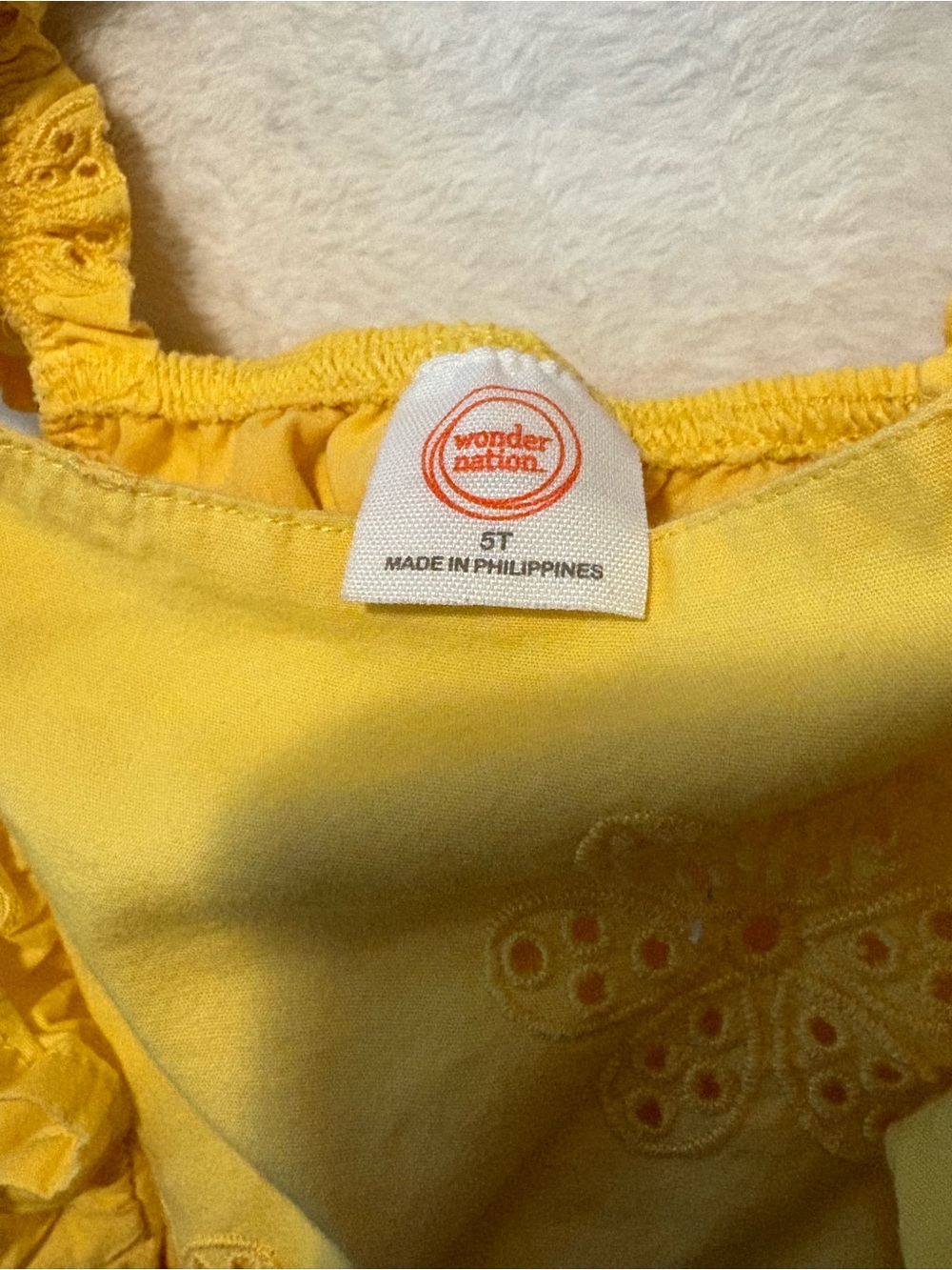 wonder nation Yellow Eyelet Ruffle Sundress - Picture 3 of 3